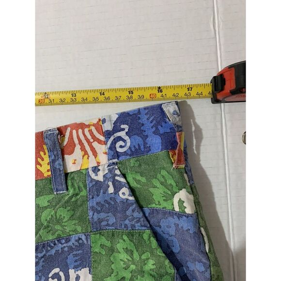 Loudmouth Golf Mens Shorts Size 34 Patchwork Hawaiian Floral Print Multicolor - Picture 8 of 11